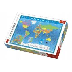Puzzle Politická mapa světa 2000 dílků 96x68cm v krabici 40x27x6cm