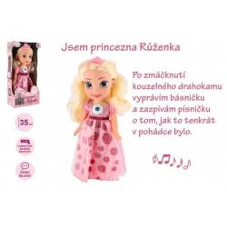 Panenka princezna Růženka plast 35cm česky mluvící na baterie se zvukem v krabici 17x37x10cm