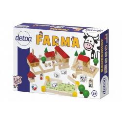 Farma stavebnice dřevo 100ks v krabici 30x20x6cm