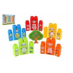 Stavebnice zvířátka plast v krabici 33x22x4cm 24m+
