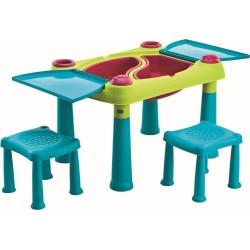 Dětský stolek Keter  se dvěma stoličkami tyrkysový / zelený