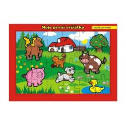 Puzzle deskové Moje první zvířátka farma 26x17cm 24 dílků MPZ