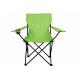 Kempingová sada - 2x skládací židle s držákem - sv. zelená