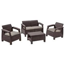 KETER Zahradní nábytek Corfu set, polyratan, hnědý
