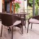 STILISTA Kulatý zahradní stolek, 60 cm, černý