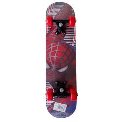 Dětský skateboard, 58 x 16 cm, dřevěný, Spiderman