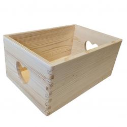 Dřevěný univerzální box SRDCE, 30 x 20 x 13 cm