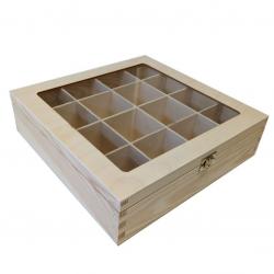 Dřevěná uzavíratelná krabička, 30 x 8 x 29 cm
