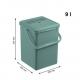 Kompostovací kbelík 8 L, s uhlíkovým filtrem, zelený