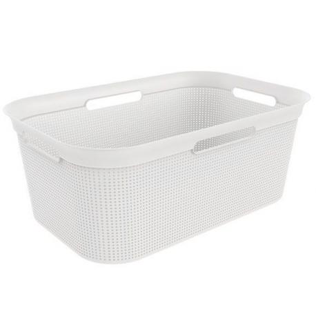 Koš na čisté prádlo BRISEN 41 L, plast, bílý