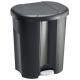 Odpadkový koš TRIO 2 x 15 L + 1 x 10 L, plast, černý/šedý