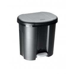 Odpadkový koš DUO 2 x 10 L, plast, černý/šedý