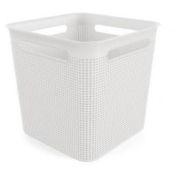 Úložný box BRISEN 18 L, 29 x 29 x 28 cm, plast, bílý