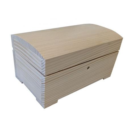 Dřevěná uzamykatelná truhlička, 20 x 11 x 12,5 cm