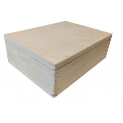 Dřevěná bedýnka s víkem, 40 x 30 x 13 cm