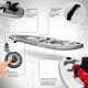 PHYSIONICS Paddleboard s příslušenstvím 305 x 76 cm stříbrný