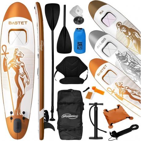 PHYSIONICS Paddleboard s příslušenstvím 320 x 80 cm, bronz