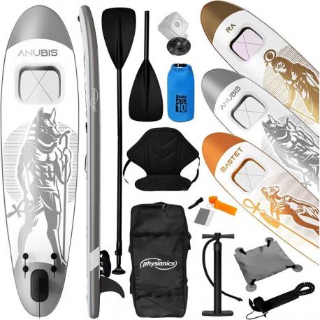 PHYSIONICS Paddleboard s příslušenstvím 320 x 80 cm stříbrný
