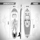 PHYSIONICS Paddleboard s příslušenstvím 320 x 80 cm stříbrný
