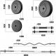 PHYSIONIC Vzpěračský set se závažím, hvězdicové zámky, 45 kg