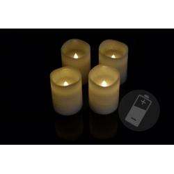 Dekorativní LED sada - 4 adventní svíčky - bílá