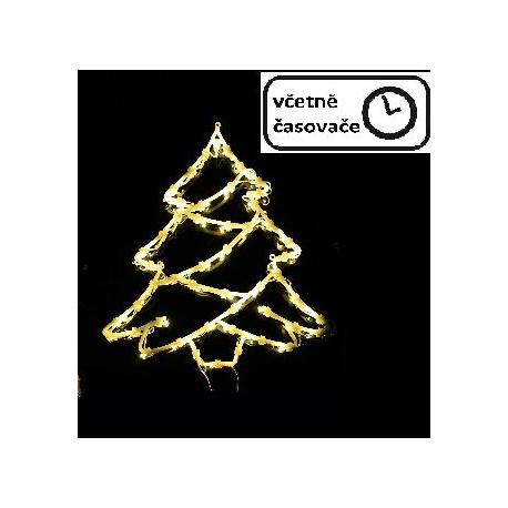 Vánoční dekorace na okno - 50 LED, strom