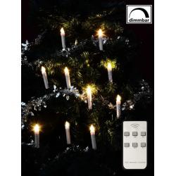 Vánoční svíčky na stromeček - bezdrátové, 10 ks