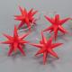 Vánoční LED hvězdy, červené, 10 LED, průhledný kabel