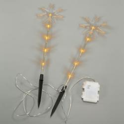 Vánoční osvětlení - Sněhová vločka s časovačem, teplá bílá