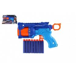 Pistole na pěnové náboje 22 cm plast + 8ks nábojů