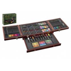 Sada na malování - Art box 103 ks v dřevěném kufříku