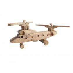 Dřevěná helikoptera, 40 x 8 x 15 cm
