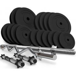 PHYSIONIC Vzpěračský set se závažím, hvězdicové zámky, 57 kg