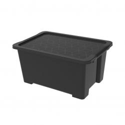 ROTHO Úložný box s víkem EVO EASY 44 L, plast, černý