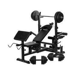 MOVIT Posilovací stanice + sada činek 60 kg, černá