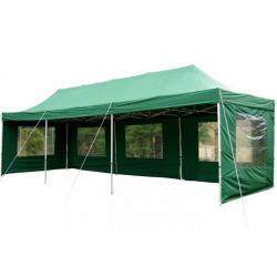 Zahradní skládací párty stan PROFI - zelený 3 x 9 m