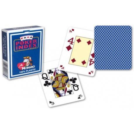 Modiano Poker karty, mini, 4 rohy, tmavě modré, sada 12 balíčků