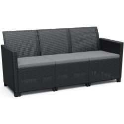 CLAIRE 3 SEATERS SOFA  - grafit