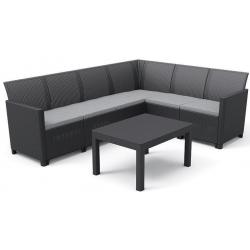 CLAIRE 6 SEAT CORNER set, grafit
