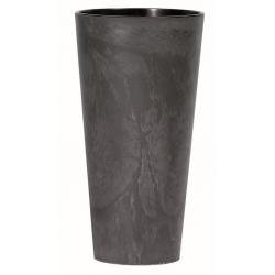 Květináč Tubus slim beton effect, antracit, 25 cm
