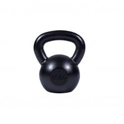 Gorilla Sports Kettlebell činka, litinová, černá, 16 kg