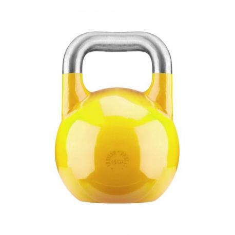 Gorilla Sports Soutěžní kettlebell, žlutý, 16 kg