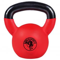 Gorilla Sports kettlebell činka, pogumovaný povrch, 10 kg