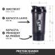 Gorilla Sports Shaker s přihrádkou, 500 ml černý