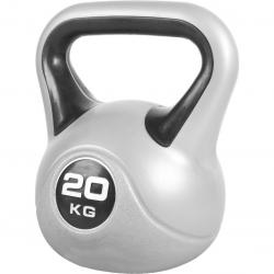 Gorilla Sports Kettlebell činka, vinylová, černá, 20 kg