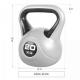 Gorilla Sports Kettlebell činka, vinylová, černá, 20 kg