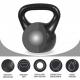 Gorilla Sports Kettlebell činka, plast, černá, 4 kg