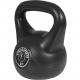 Gorilla Sports Kettlebell činka, plast, černá, 4 kg