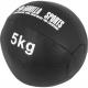 Gorilla Sports Kožený medicinbal, 5 kg, černý