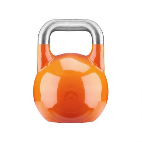 Gorilla Sports Soutěžní kettlebell, oranžový, 28 kg